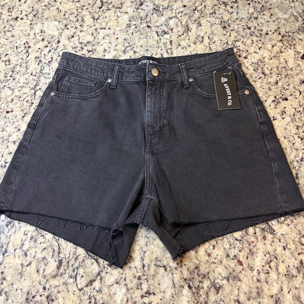 Women's Black Denim Cut Off Shorts